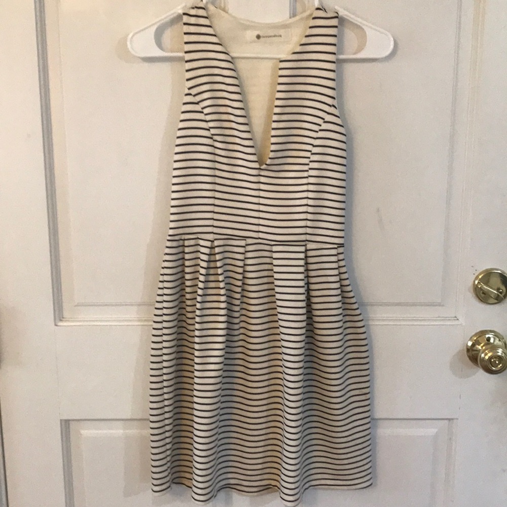Black and white stripped dress